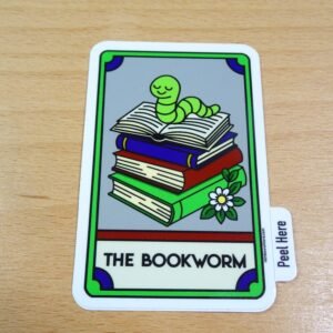 The Bookworm Vinyl Sticker