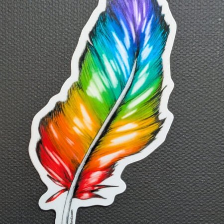 Rainbow Feather Sticker