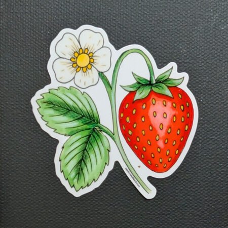 Strawberry Blossom Vinyl Sticker
