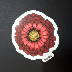 Zinnia Vinyl Sticker