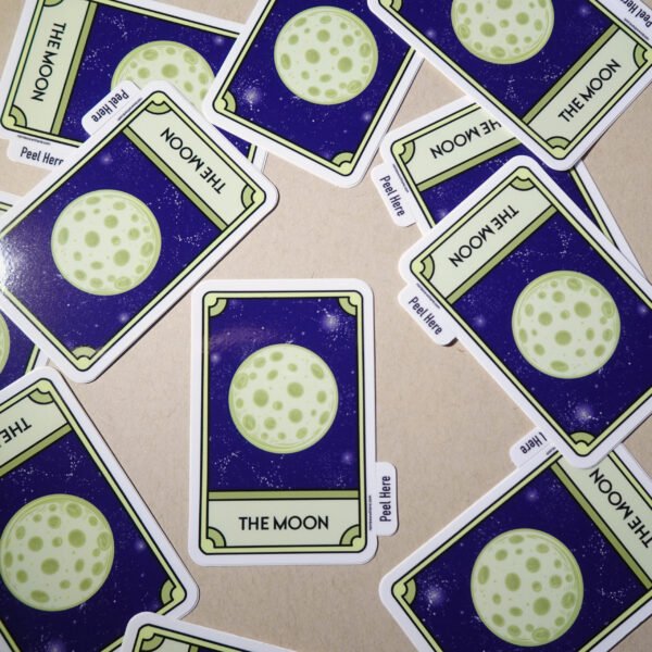 The Moon Vinyl Sticker - Image 2