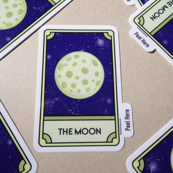 The Moon Vinyl Sticker