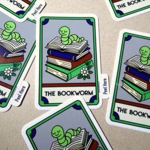 The Bookworm Vinyl Sticker