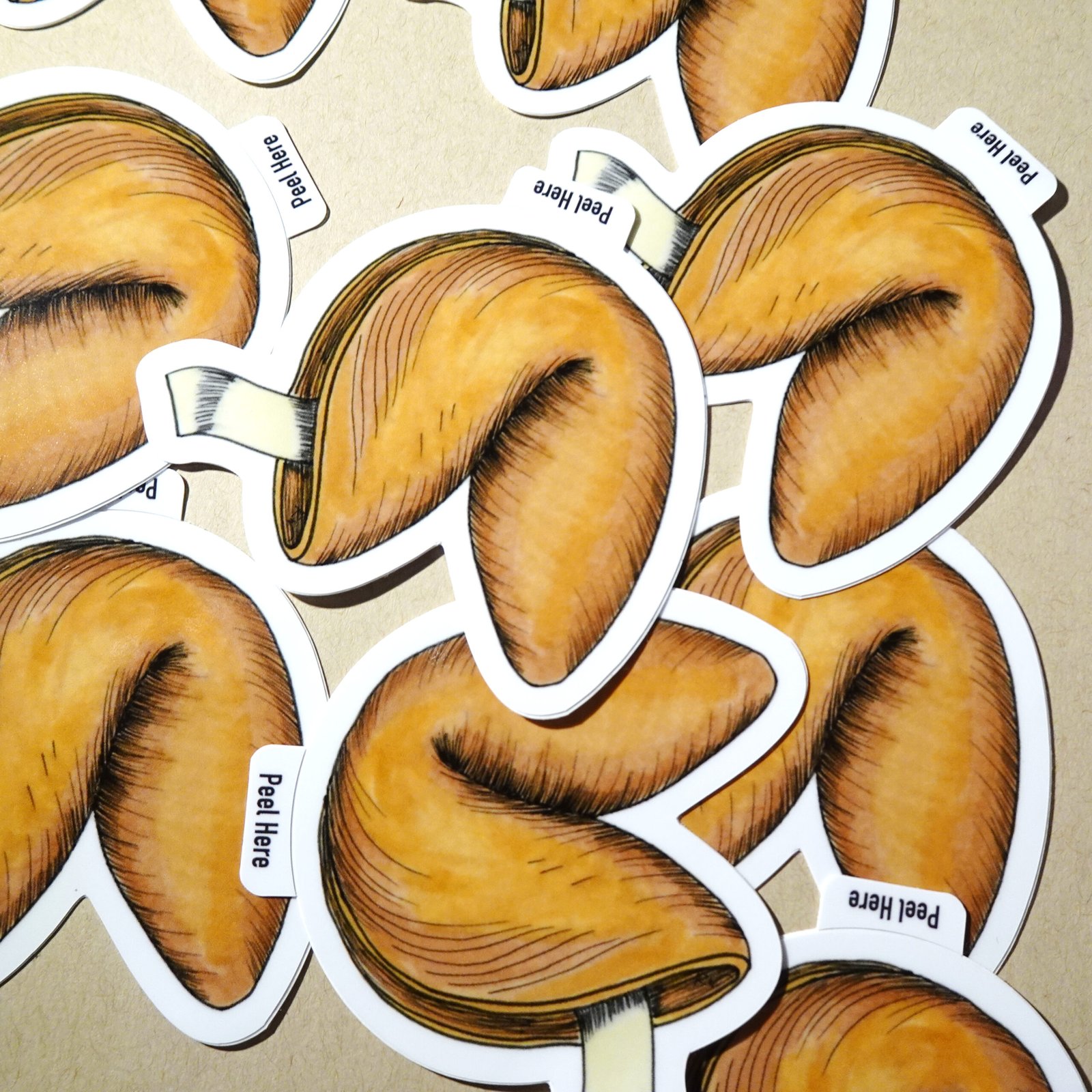 Fortune Cookie Vinyl Sticker