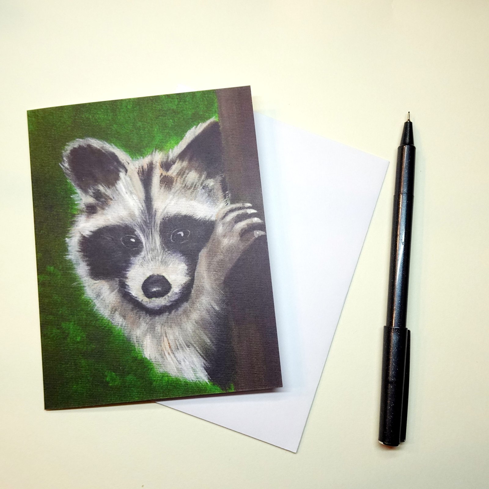 Raccoon Greeting Card