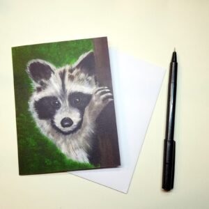 Raccoon Art Card